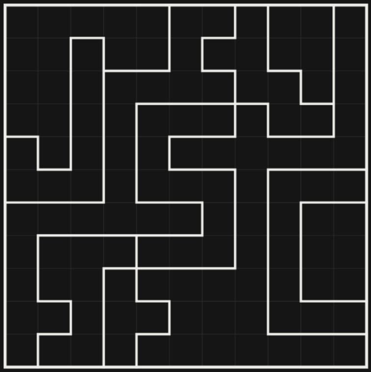 Final grid of the puzzle